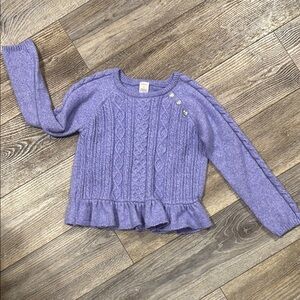 Gymboree Purple Knit Sweater with Peplum Hem